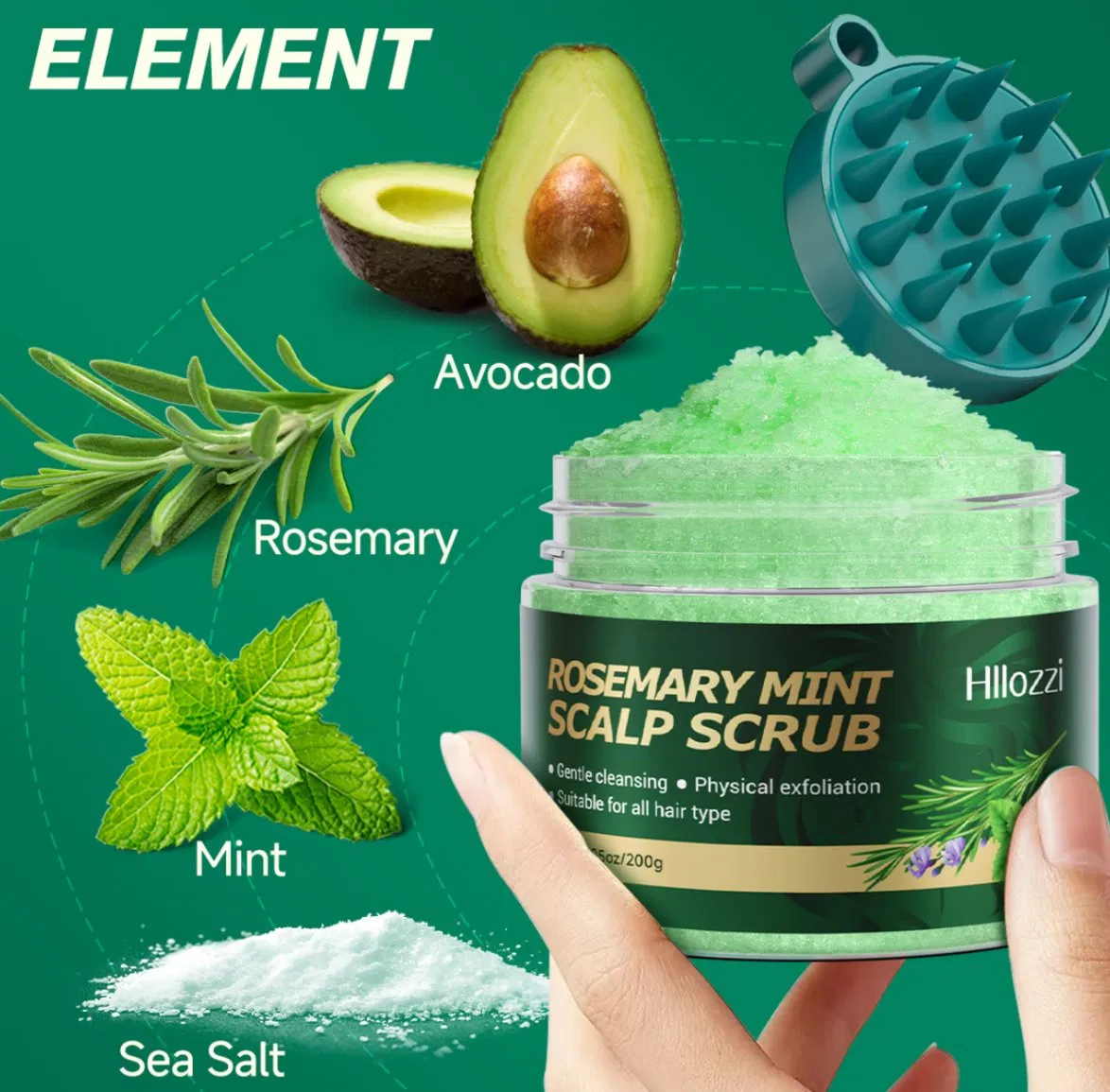 Online Wholesale Retail Repair Damaged Hair Cuticles Natural Strengthening Refreshing Fluffy Smooth Oil Control Anti Hair Loss Hair Growth Rosemary Shampoo Set