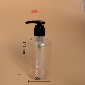 250ml, 300ml, 400ml, 500ml Wholesale Transparent Pet Press Foam Pump Bottle for 24/410 Hand Soap