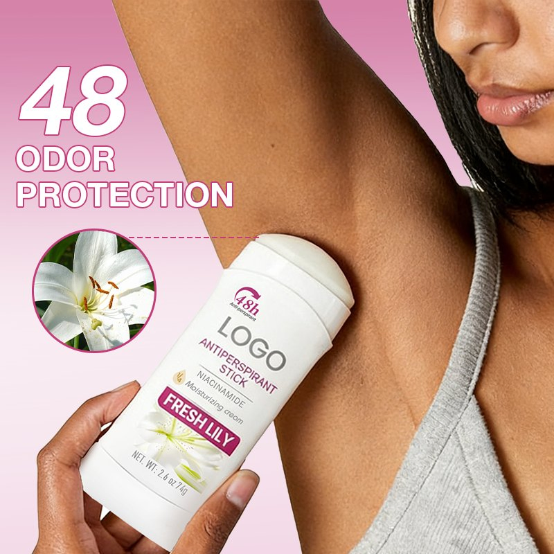 ISO GMP Certification Niacinamide Moisturizing Cream Blocks Sweat Controls Odor Fades Dark Marks 48 Hour Antiperspirant Stick