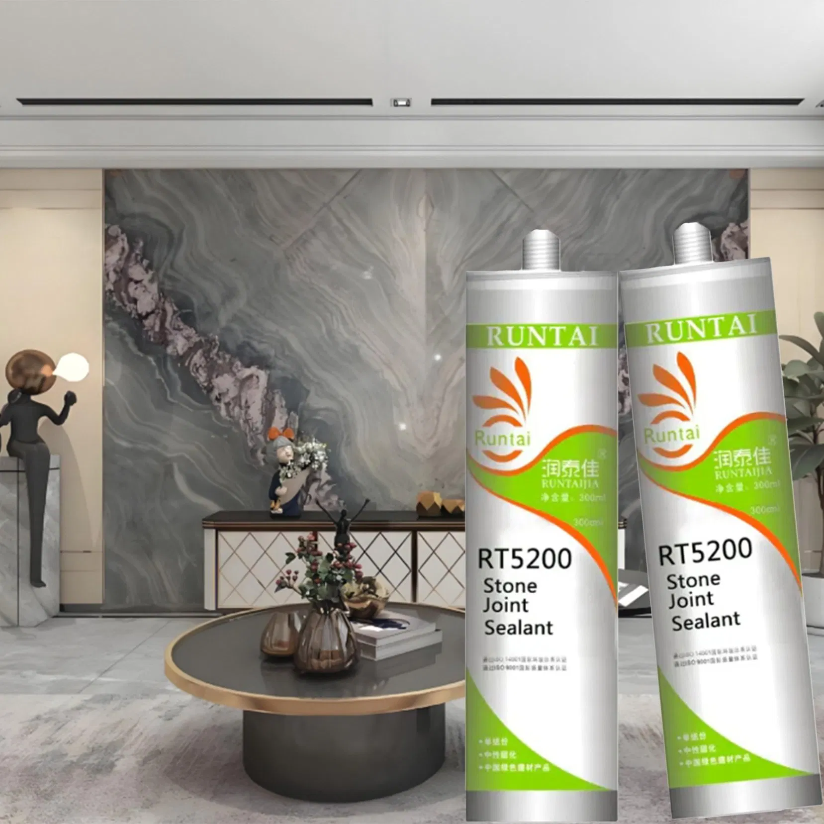 Runtai 300ml Weatherproof Silicone Sealant for Glass Window and Marble