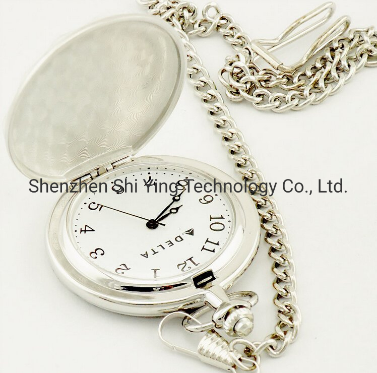 Custom Quality Steam Engine Embossed Railroad Pocket Watch