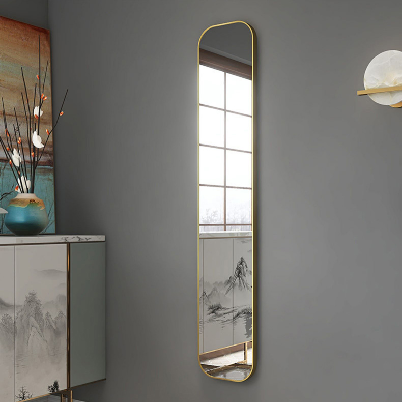 Custom Arch Rectangle Full-Lenght Dressing Home Wall Decoration Furniture Metal Framed Mirror