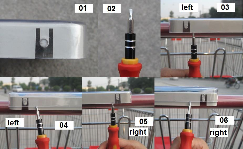 Supermarket Shopping Trolley Handle Advertising Boards, Trolley Handle Advertisement Display Boards