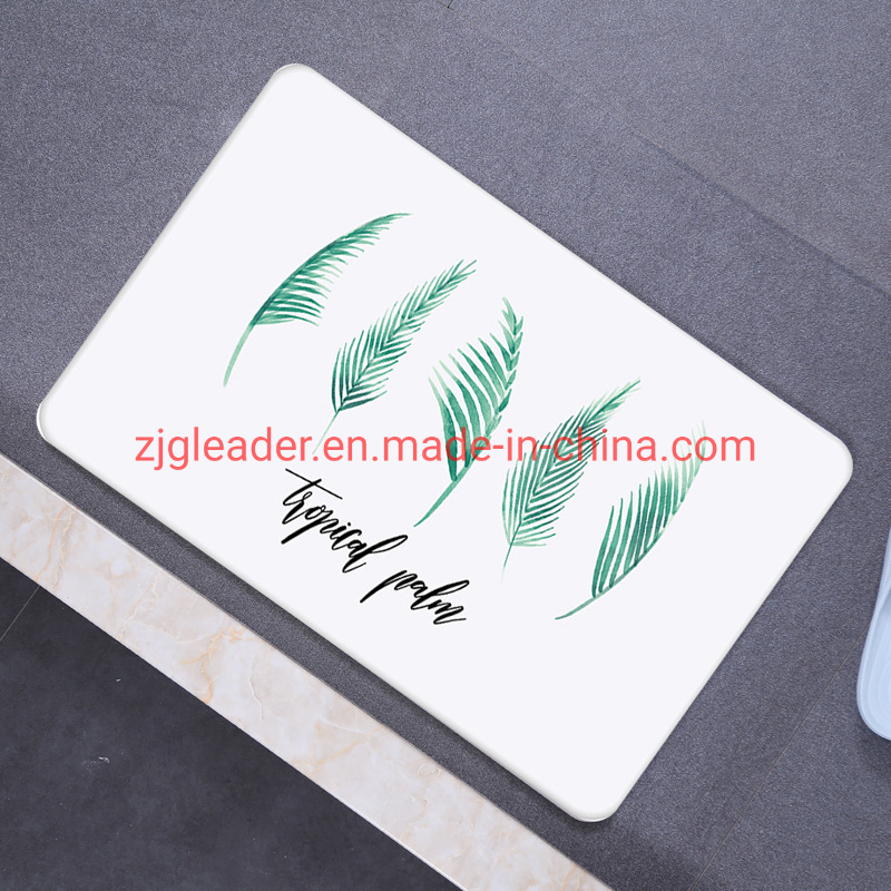 Zjgleader Customized Factory Supply Non-Slip Diatomite Bath Mat