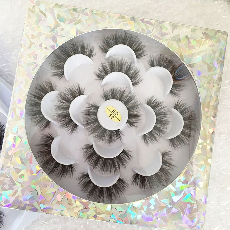 7 Pairs of Lotus Disk Multi Layer 3D Imitation Mink Fur Thick and Natural False Eyelashes
