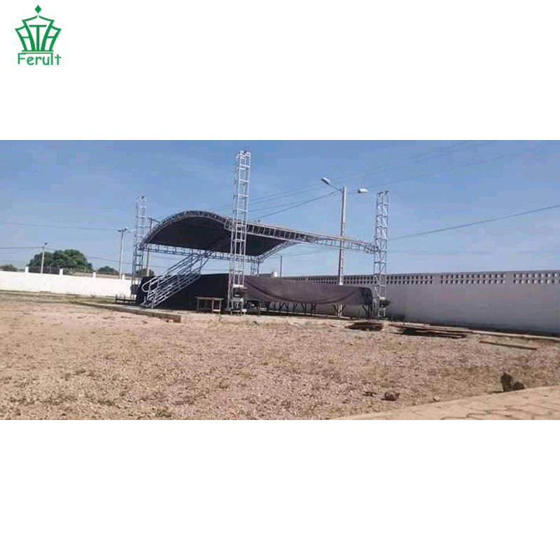 Exhibition Trade Show Equipment Portable Stage Spigo Lighting Square Equipment Aluminum Curved Frame Performance Concert Truss