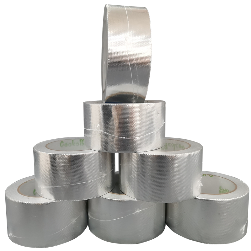 Fire-Resistant Aluminum Foil HVAC Tape with Reinforced Fiberglass Cloth