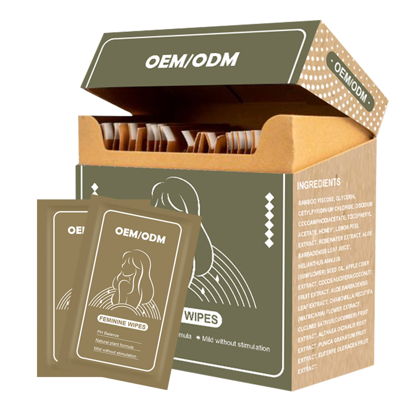 Custom Individually Wrapped Small Packaging Biodegradable Bamboo Feminine Wipes