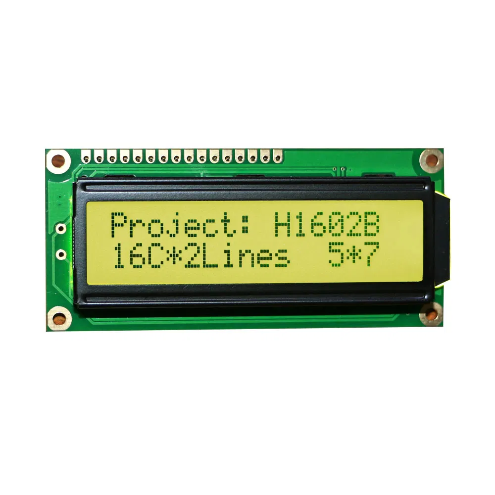 OEM Stn Type Yellow Green Background 2X16 Characters LCD Module