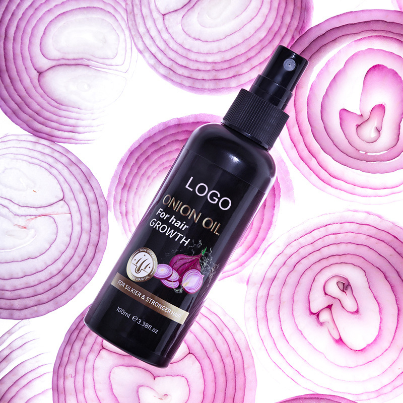 Onion Hair Oil for Promote Thickening Anti Loss Nourishing Hair Growth Oil Organic for Women Hair Treatment Essential Oil