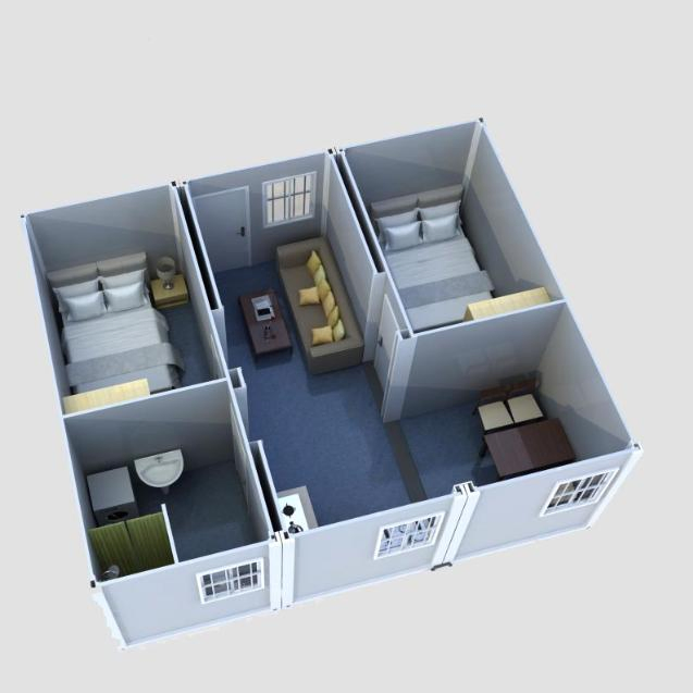 Tesia Industry Foshan Factory Sales Customize Hotel Prefab House Steel Structure Transportable Expandable House