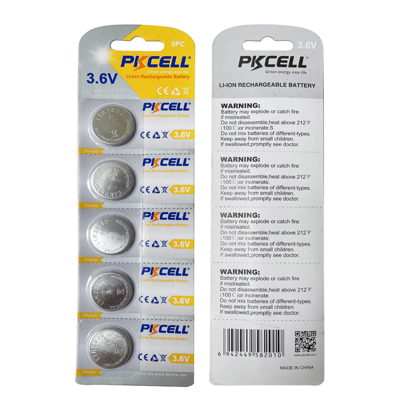 Аккумуляторная батарейка PKCell LIR2032 3.6V