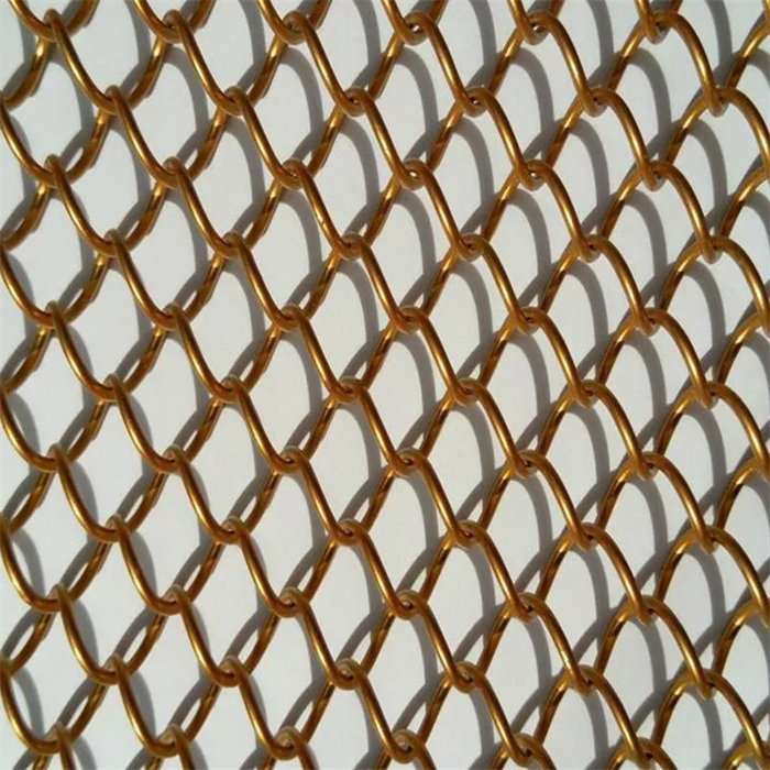 Colorful Decorative Metal Coil Drapery / Decorative Chain Link Ring Metal Mesh Curtain