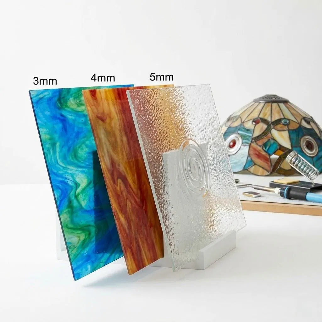 3mm 4mm 5mm Green Tinted Colored Flora Fluted Pattern Glass for Deco