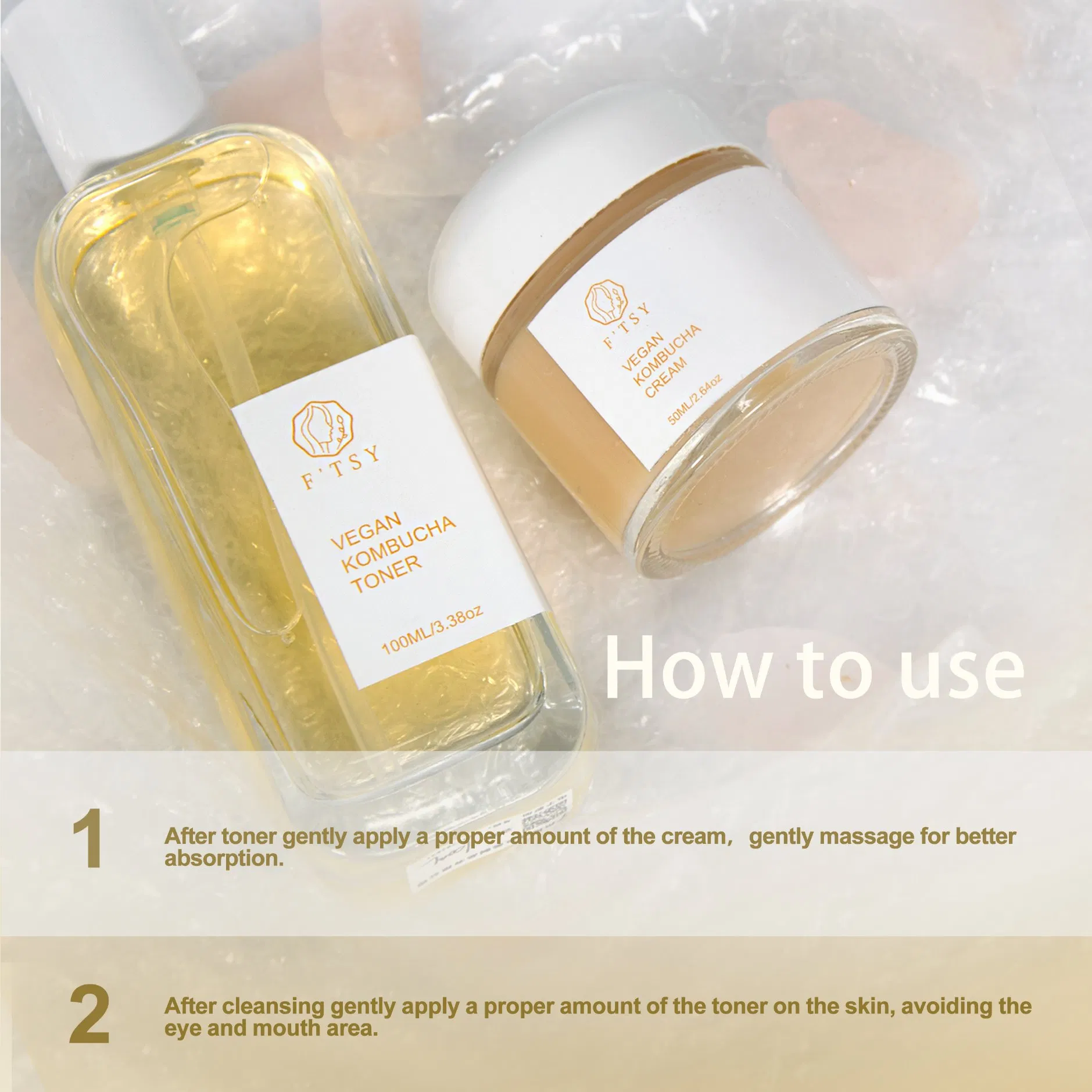 Organic Anti Acne Moisturizing Whitening Skin Care Set for All Skin Types