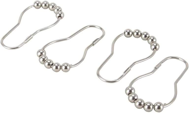 Wholesale Metal Curtain Hooks Bathroom Shower Curtain Hook with Secure Locks