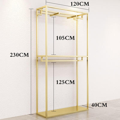 Custom Logo Adjustable Metal Clothing Hangers and Store Racks for Commercial Use