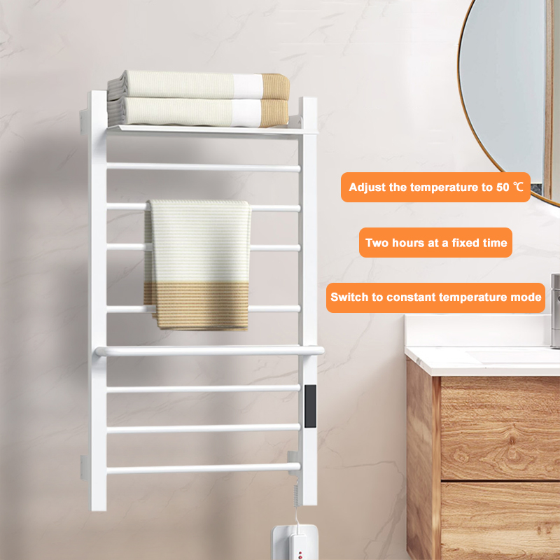 Towel Warmer with Top Shelf Wall Mounted Towel Warmer Rack Heated Towel Rack for Bathroom