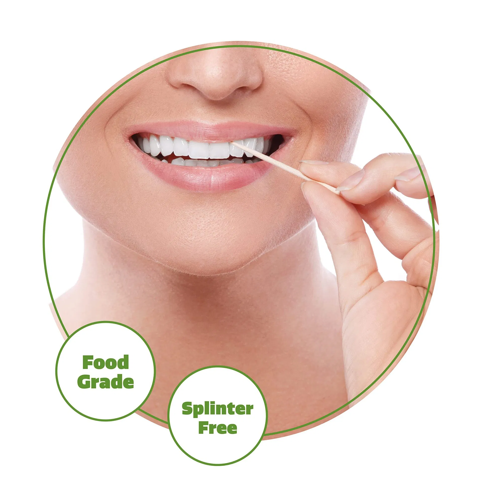 China Factory Wholesale Disposable Biodegradable Birch Wooden Fruit Toothpick