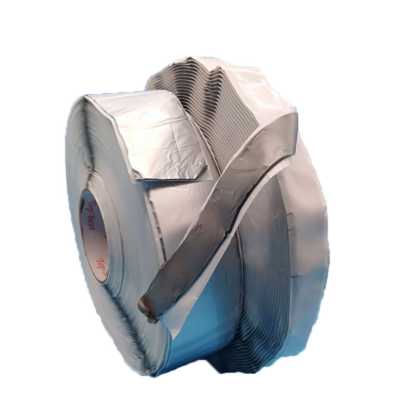 Single-Sided Aluminum Foil Waterproof Duct Flash Tape Butyl Tape for Roof Waterproofing