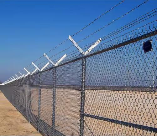 Philippines 9 10 Gauge Cyclone Wire 4FT 5FT 6FT 7FT 8FT 10FT Tall Chain Link Fence Industry Galvanized Chainlink Fence