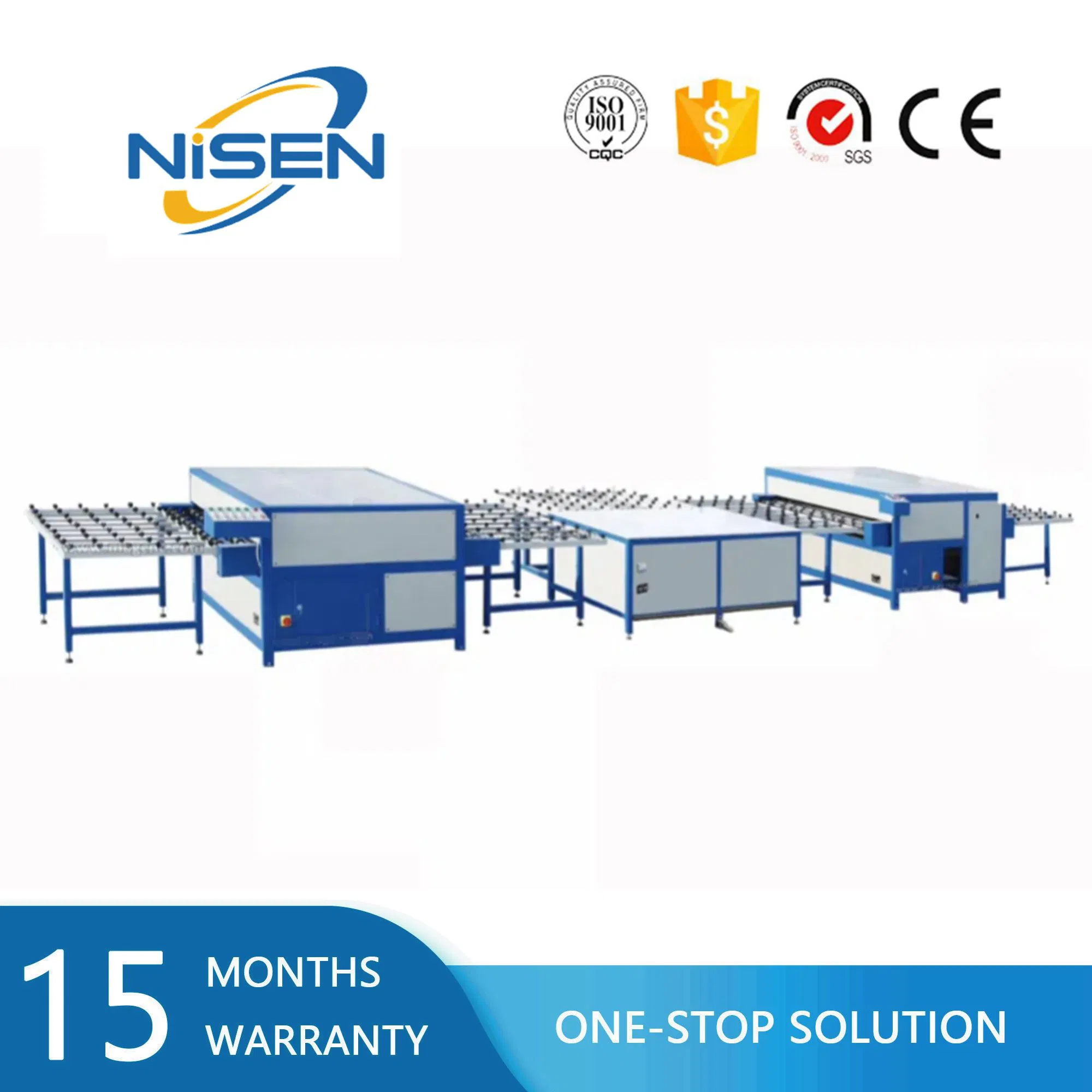 Double Glazed Insulating Hollow Glass Horizontal Production Line Water Washing and Hot Press Tilting Table