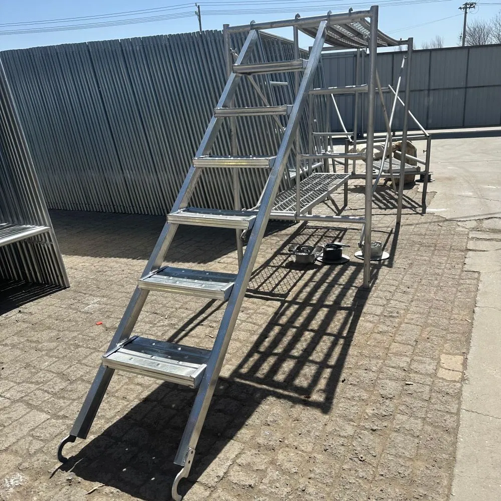 Pre-Galvanized Steel Plank Hooked Scaffolding Staircase Step Ladder for Construction