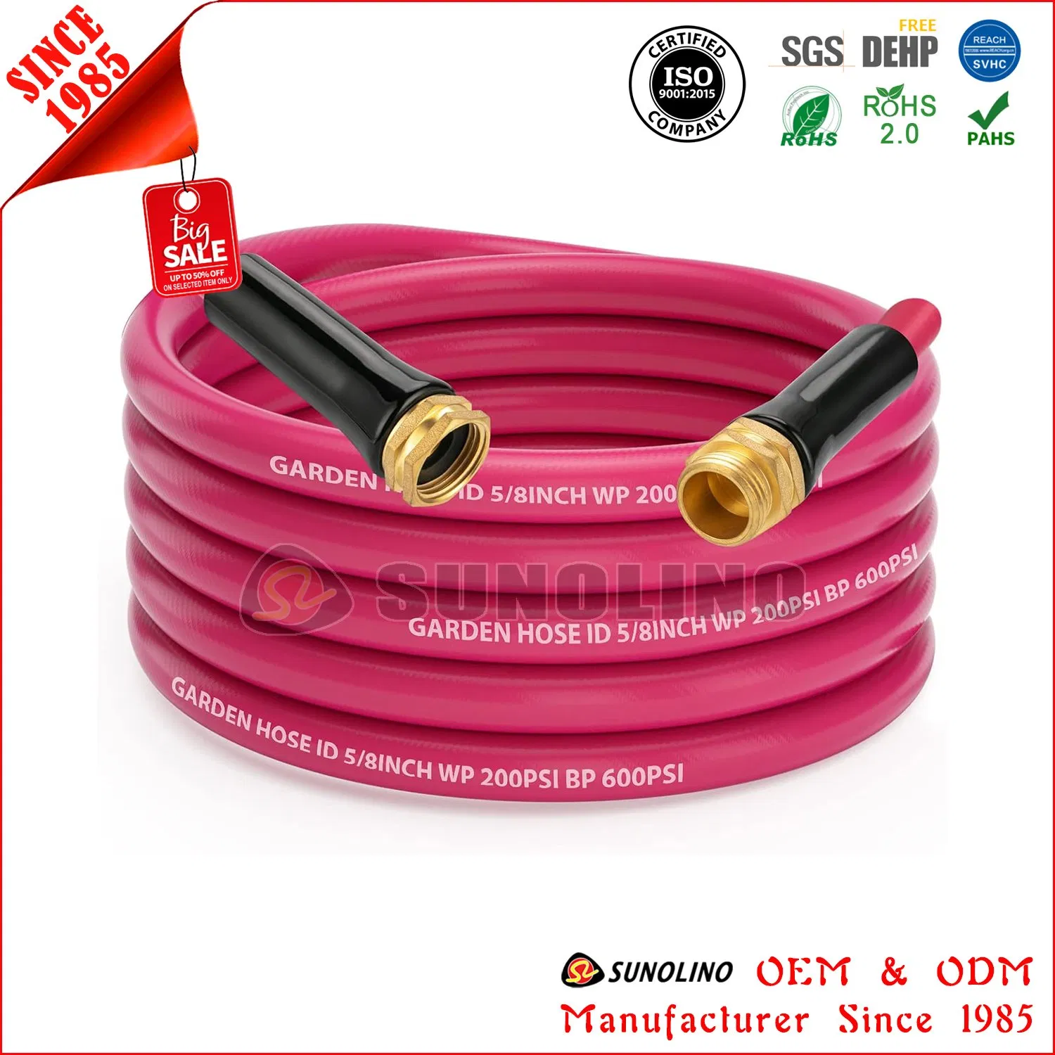 Non Torsion Colorful Flexible PVC Garden Water Pipe