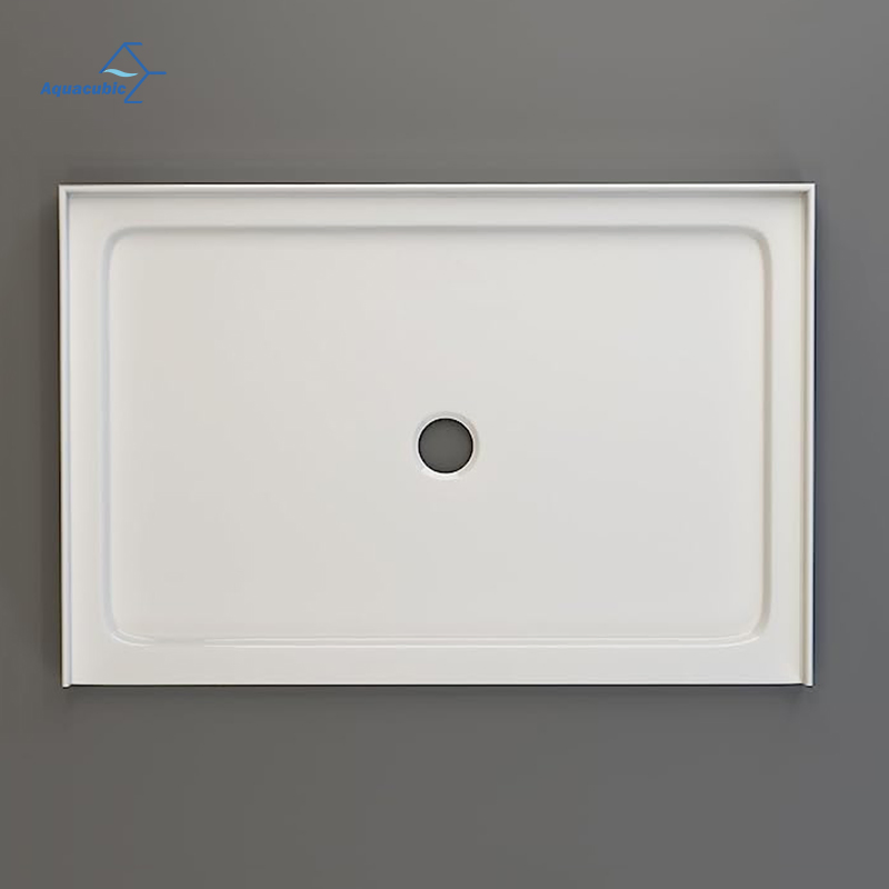 Anti-Slip Resin Shower Base Pan Anti Slip Bathroom Rectangle Shower Tray for Shower