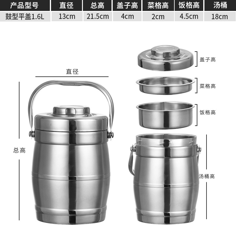 Stainless Steel Layers Warmmer Insulation Portable Lunch Box