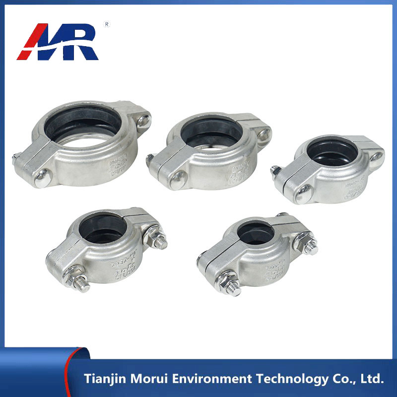 304 316 Stainless 40mm Grooved Pipe Fitting Flexible Coupling Clamp Stainless Steel Rigid Flexible Pipe Coupling Water Purifier Water Treatment Equipment