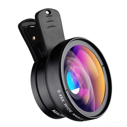 Mobile Camera Kit 0.45X Wide Angle 12.5X Super Macro HD Camera Lens for iPhone X Xs Max