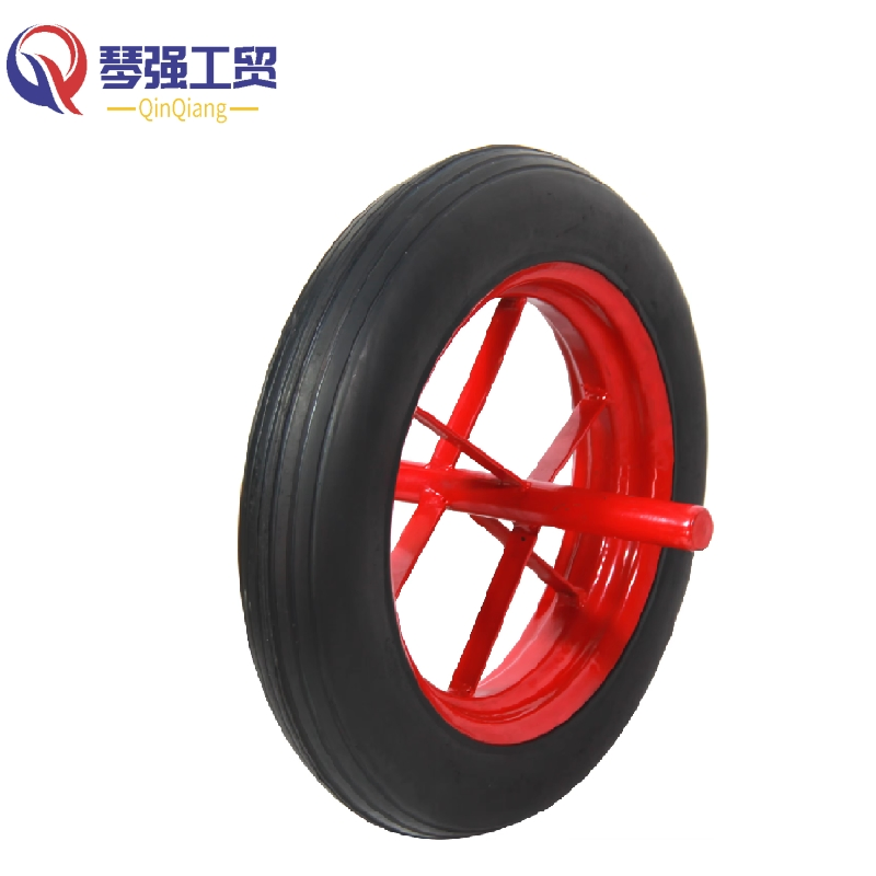 Durable Solid Rubber Wheelbarrow Wheel for Trolley Use