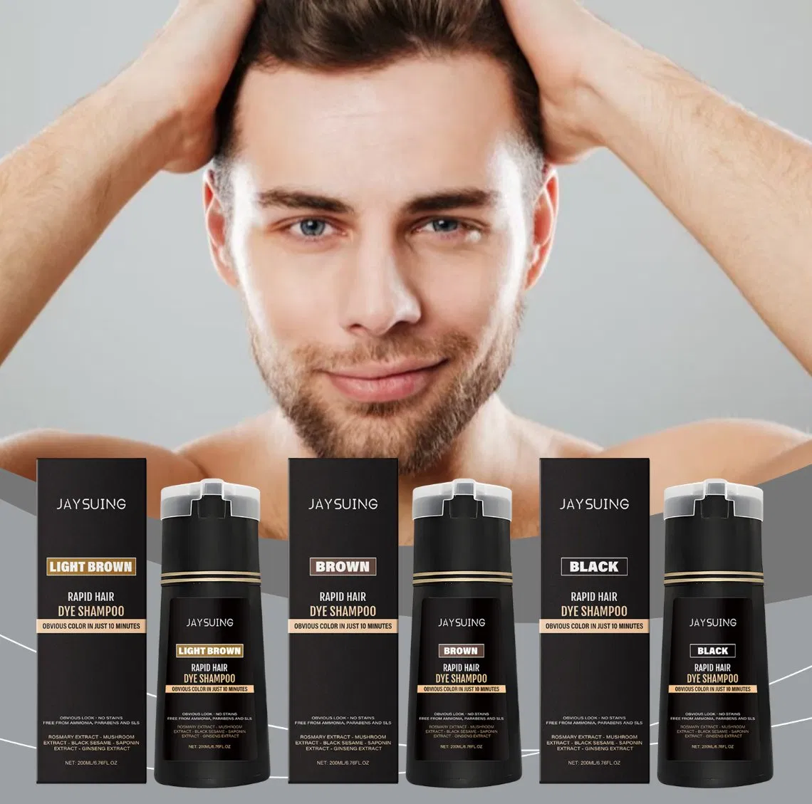 2-in-1 Instant Hair Dye Shampoo Black Cream to Cover Gray White Hair No Dark Skin for Black Hair Color Herbal Essence Rapid Rich Color Hair Dye Shampoo