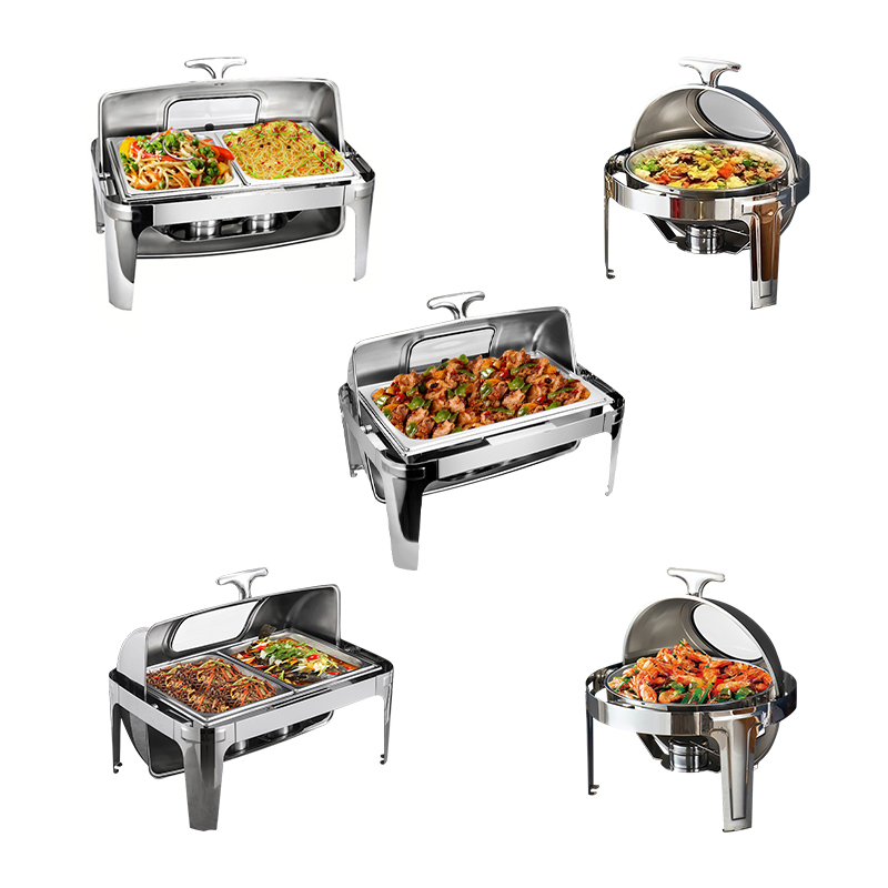 Modern Fashion Rectangular Stainless Steel Chafer Dish Buffet Kitchenware Set
