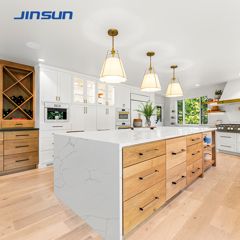 Stylish Quartz Stone 30mm Thickness 3000X1400 Size Custom Color Choices