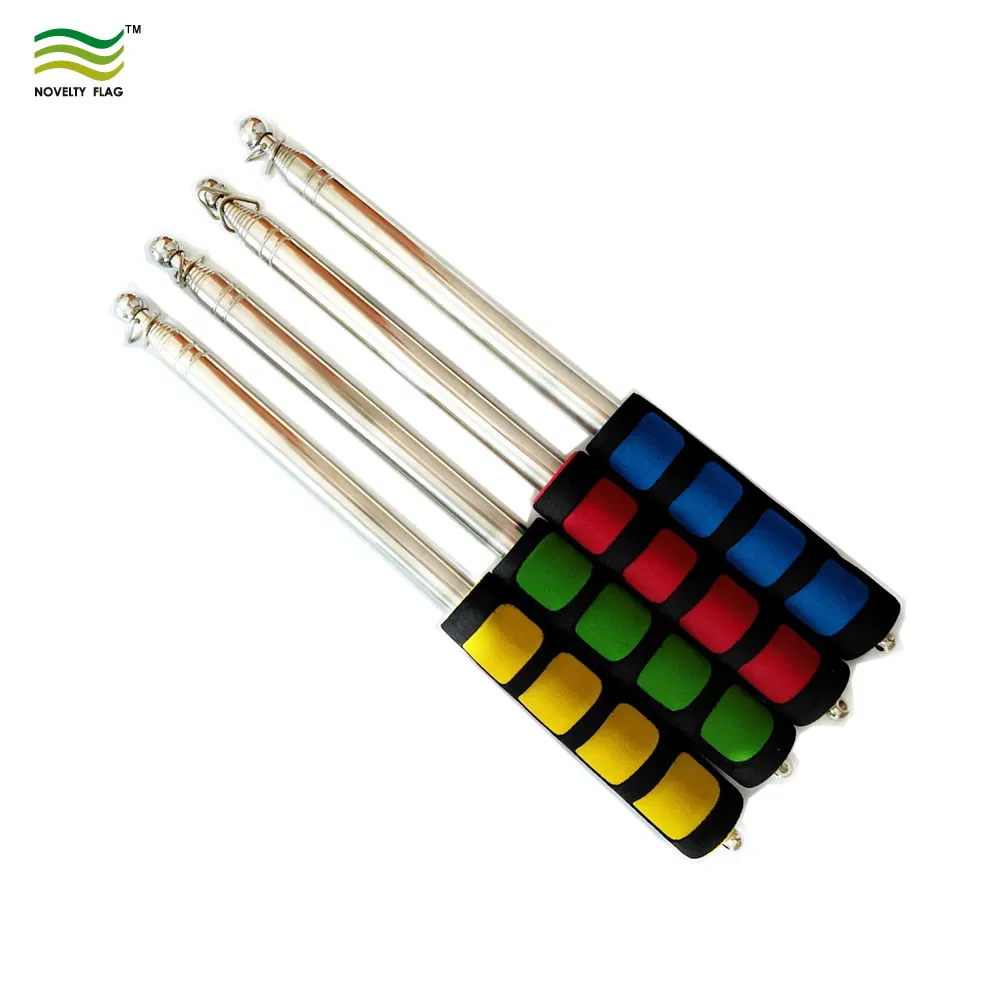 120cm Hand Held Stainless Steel Telescopic Tour Guide Flag Pole