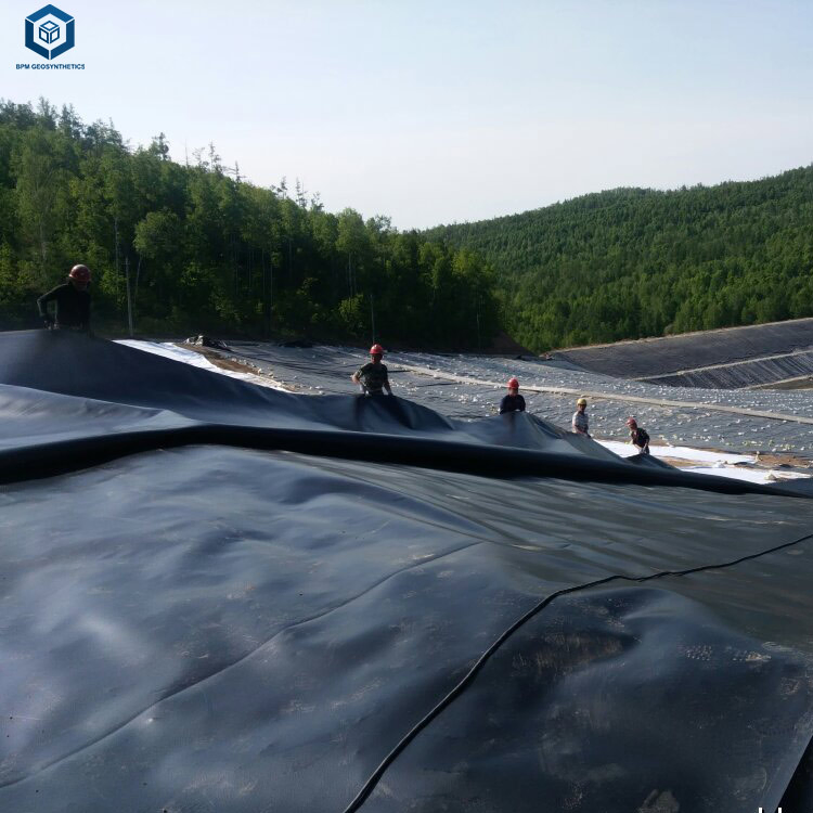 Double Liner System Material HDPE Gcl Landfill Geomembrane for Solid Waste Landfill Project in Tanzania