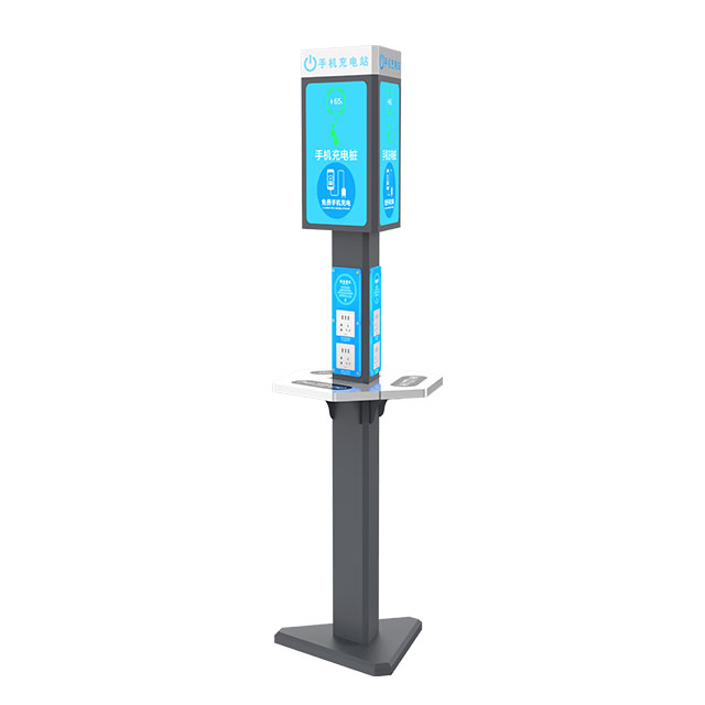 Smart LED Light Box Charging Totem Multi-Port Phone Charging Kiosk for Commercial Use