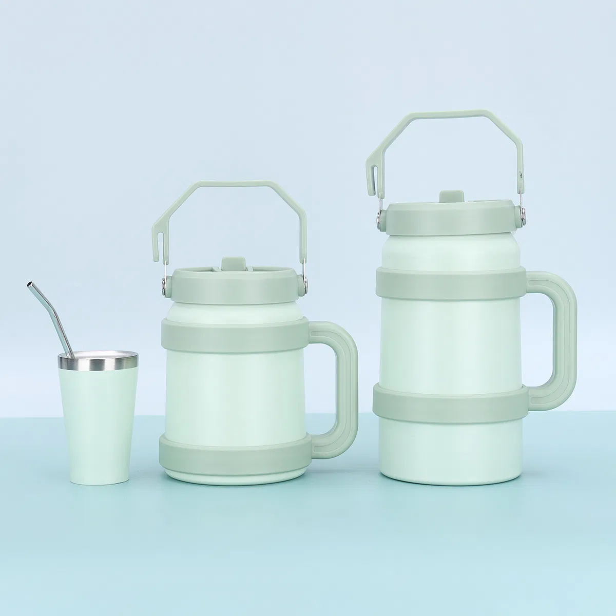 Personalized 1200ml Tumbler Insulated Stainless Steel Travel Coffee Mug Cup Custom 1500ml 1800ml Vacuum Flask with Handle and Spoon