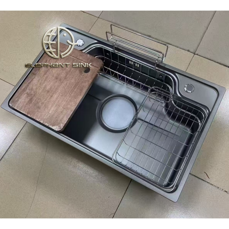 Modern Japanese Press Stainless Steel Kitchen Sink for Home Wash Vegetables