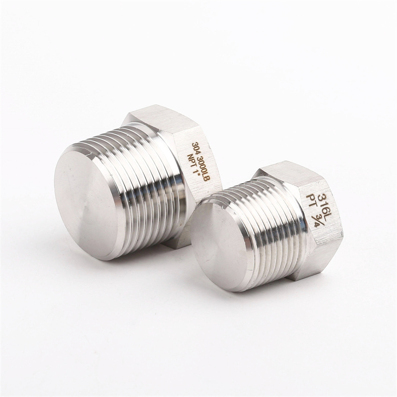 Stainless Steel 3/8" Thickened Plug NPT External Thread Hex Male Thread Plug