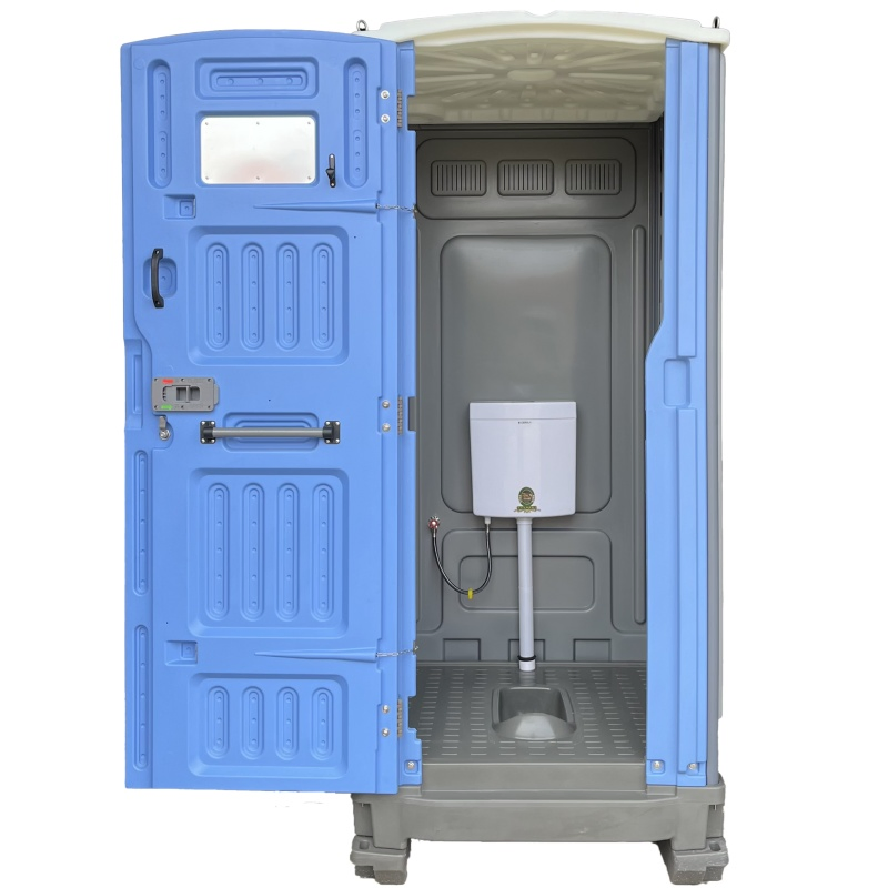 Prefabricated Plastic Squat or Direct Flush Portable Toilet