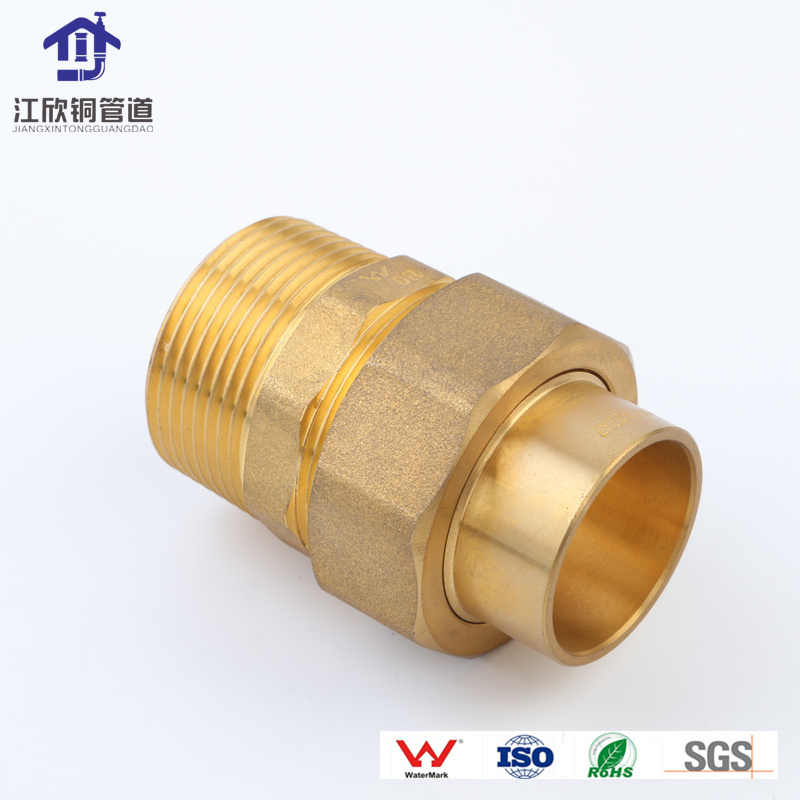 Lead-Free No-Pb Brass Double Thread Nipple Joint Union OEM Coupling Fittings