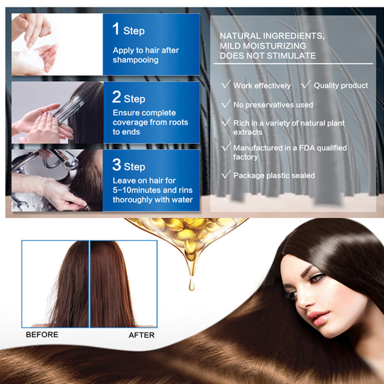 All Natural Snail Sericin Hair Mask for Repair Dry & Damaged Hair