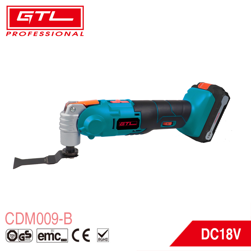 Lithium Battery Powered 18V Cordless Oscillating Multi Tool for Cutting/Scraping/Sanding/Grinding