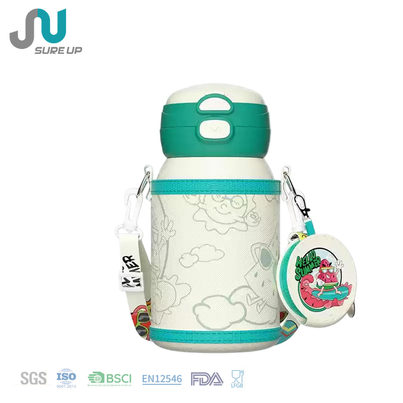 Colorful Printing and Protect Bag Children's Flask Stainless Steel Eco-Friendly