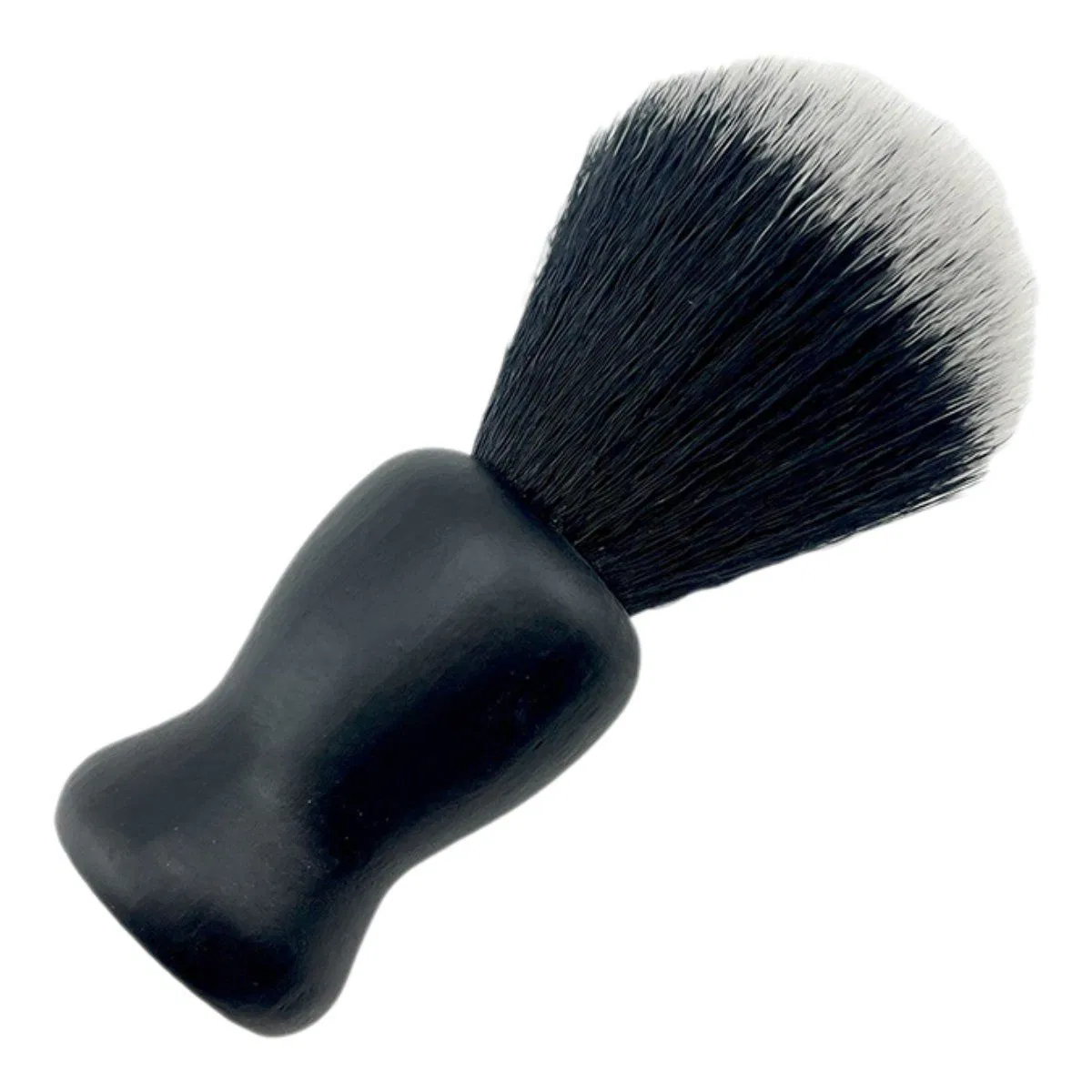 Custom Logo Wood Handle Barber Brush Facial Cleansing Hair Black Shaving Beard Brush for Men