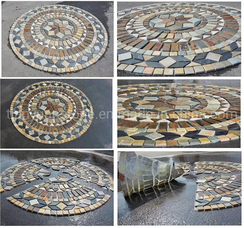 Directly Factory for Natural Flooring Slate Mosaic Pattern