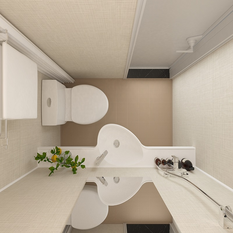 Easy Installation Modular SMC Bathroom with Modern Design for Prefab House Projects